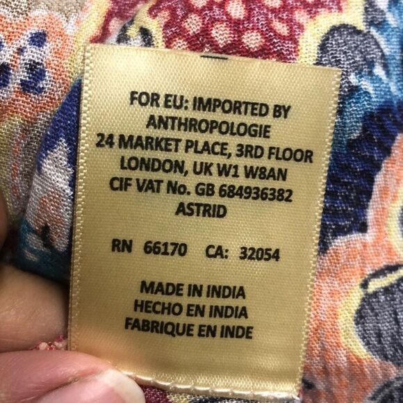 310. Andersen & Lauth by Anthropologie Floral Half Sleeve Kimono Cardigan One Si - Picture 5 of 6